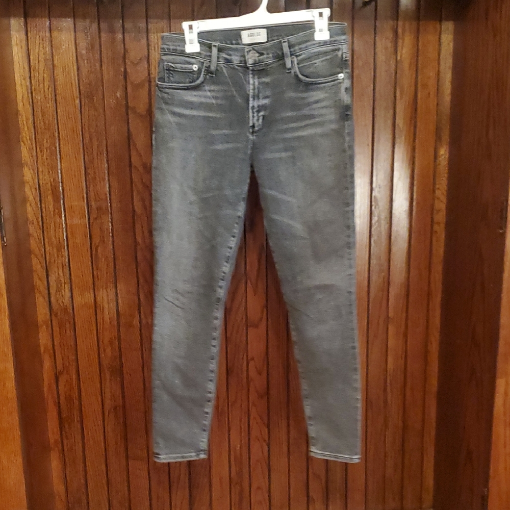 AGOLDE SIZE 28 Women's Distressed Black Jeans